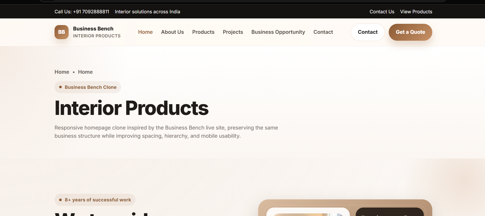 Interior Designing Site Template